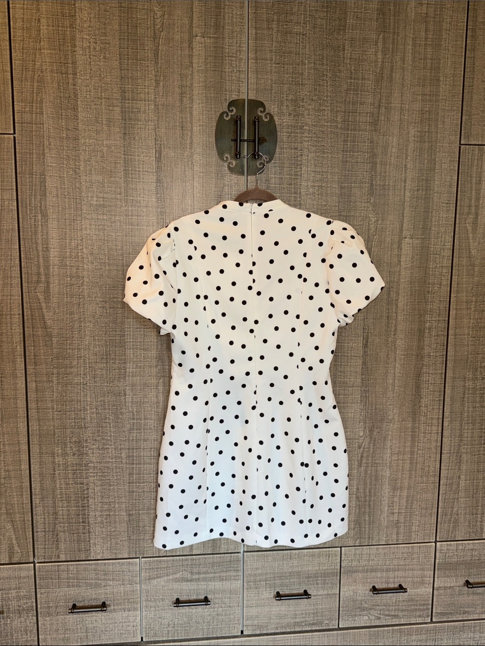 Zara Puff Sleeves Polka Dot Short Dress - Picture 16 of 17